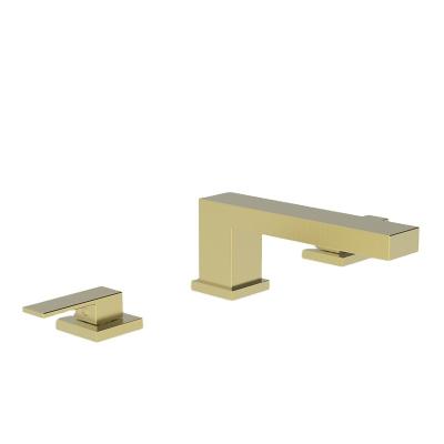 China Contemporary 3 Hole Roman Tub Filler Satin Brass for sale