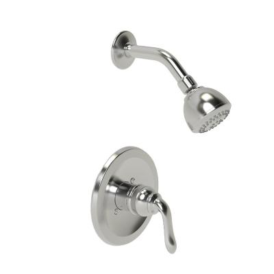 China Wall Mount Single Handle Shower Faucet Satin Nickel Traditional for sale