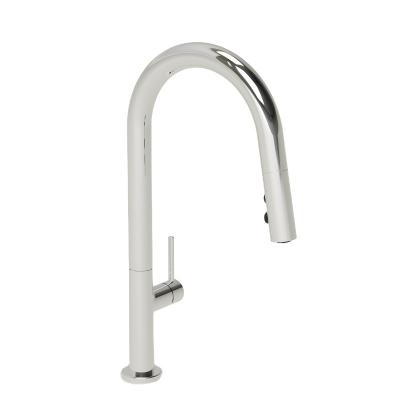 China Chrome Contemporary Single Control Kitchen Pull Down Faucet for sale