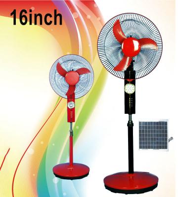 China 4inch 12inch 14inch 16inch rechargeable plastic fan with light for sale