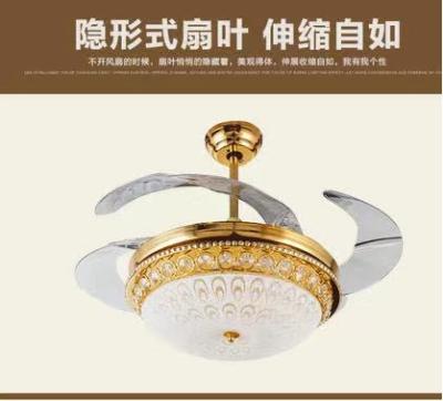 China Luxury Modern Hotel Ceiling Fan With LED Lamp for sale