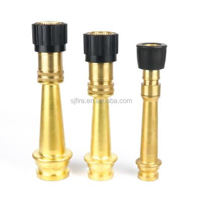 China Fire Fighting Rescue Rescue Spray 1.5inch High Quality Marine Brass Water Jet Fire Hose Nozzle for sale