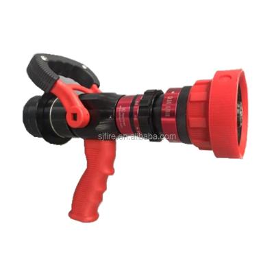 China Gost Jet Spray Fire Hose Nozzle High Quality Red Color Flow Selectable Gun Handle for sale