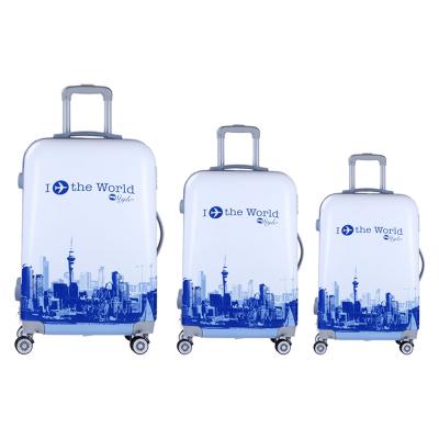 China Cute Design Unique Bottom PC Pattern Travel Luggage Set Trolley Case Trolley Suitcase for sale