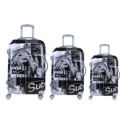 China Light& Good Elasticity Beautiful And Easy To Clean PC +Luggage Trolley Luggage Bag Hand Sets for sale