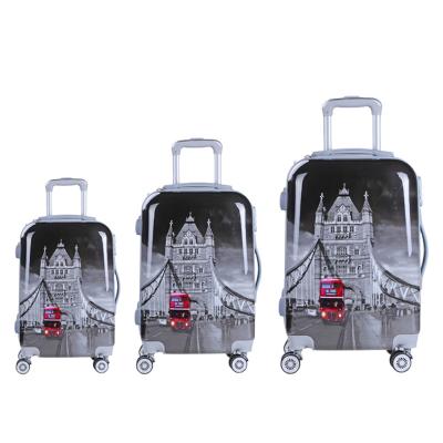 China Best Modern Travel Bottom Trend 3 Piece Trolley Duffle Bag Suitcase Set Luggage Hard PC Spinner Luggage for sale