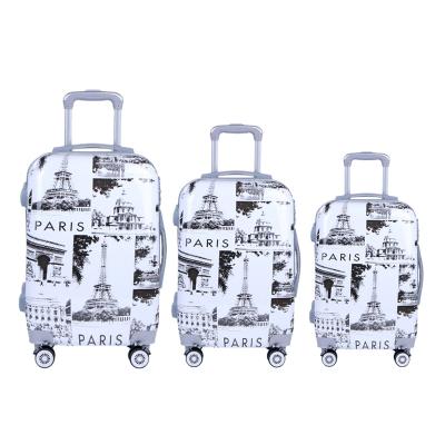 China School\hard shell PC material 3 piece luggage+sets long distance travel\etc. bags luggage with simple colors for sale