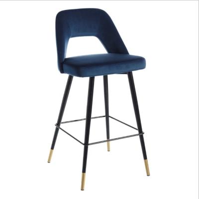 China Factory Outlet Good Quality Elegant Velvet Bar Stools for sale