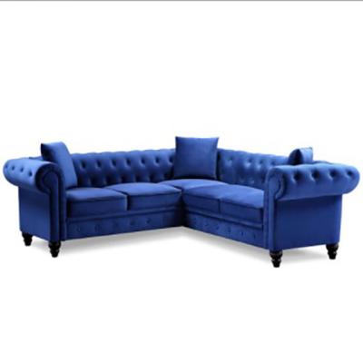 China Modular Classic Design Velvet Fabric Leather Chesterfield Sofa for sale