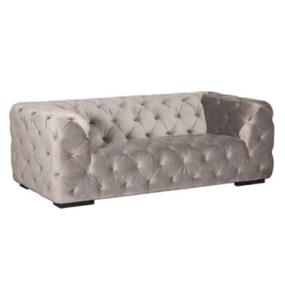 China Hot Selling American Style Solid Wood Chesterfield Leather Tufted Sofa for sale