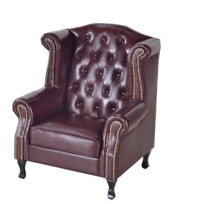 China American leather single chair sofa simple tiger living room study room leisure chair lazy chair for sale