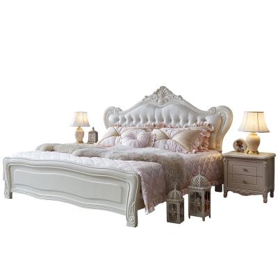 China Durable All Solid Wood King Size Wooden Bedroom Furniture Bed for sale