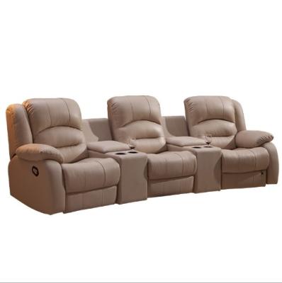 China Home Theater Sofa Top Layer Recliner Leather Electric Leather Sofa Chair Adjustable (Height) for sale