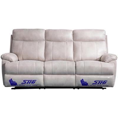 China Functional White Leather Recliner Modern Leather Sofa for sale