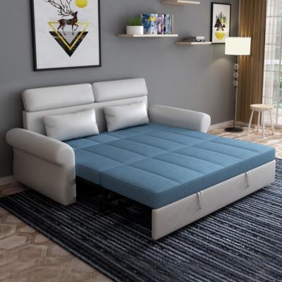 China Sofa Bed Hotel Use Space Saving 3 Seat Fabric Sofa Bed for sale