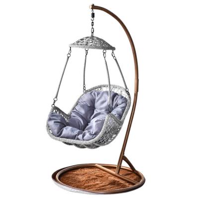 China Design Silent Balcony Basket Rattan Chair Indoor Household Simple Hanging Swing Bird Lazy Nest for sale