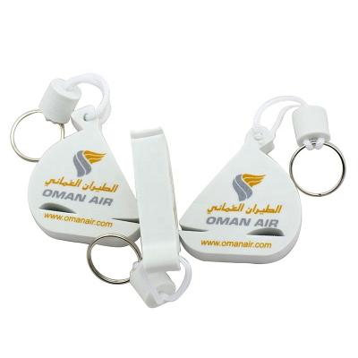 China Sailboat Thick Material Plastic Shape Key Chain Decoration Gift Key Accessories EVA White Floating Key Chain With Customer's Logo for sale