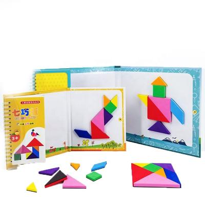 China Magnetic Tangram DIY Board Game Toy Customized Unique High Quality Cartoon Toy OEM Magnetic Box Style Magnetic Tangram Puzzle for sale