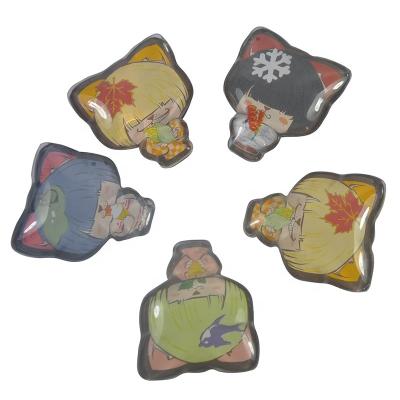 China People Fashion Design Wholesale High Quality Full Color Printing Glass Fridge Magnet for sale