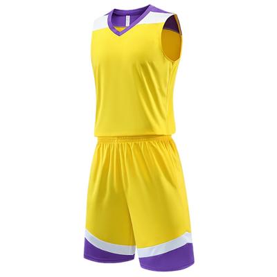 China Custom Multi-size Selection Polyester Fiber Basketball Jerseys Sets Latest Design for sale