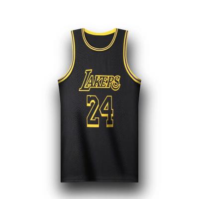 China Breathable American Basketball Jerseys Clothes #23 #24 T-shirts Ball Pants Cool Tops Loose Cloth Mens T Shirt for sale