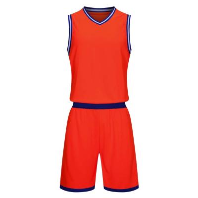 China Custom Breathable Polyester Basketball Uniforms DIY Set Breathable Polyester Tank Tops Men Basketball Shirt Sleeveless Shorts Team Basketball Suit for sale