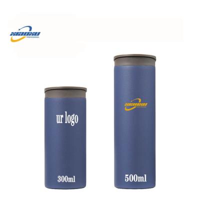 China Xiaoxu 500ml NEW Design Sustainable Water Bottle Double Wall Logo Mugs Stainless Steel Thermo Sport Water Cup for sale