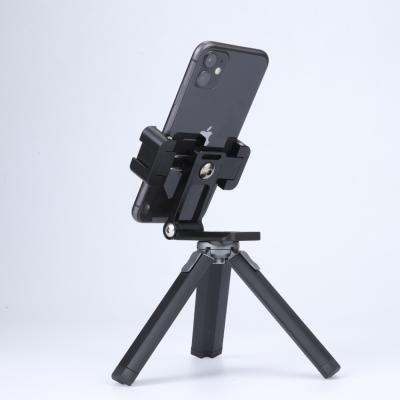 China PORTABLE Adjustable Outdoor Mini Camera Tripod Tabletop Mobile Phone Holder Clip Holder for Smartphone for sale