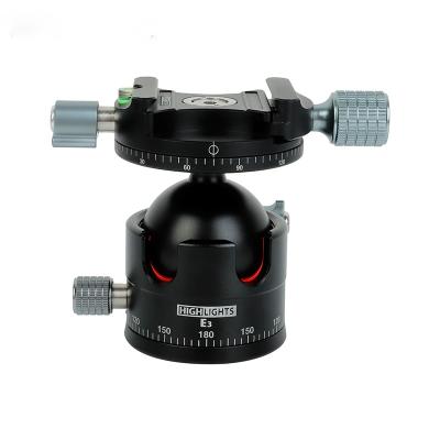 China Aluminum Alloy 360 Degree Rotate Professional Aluminum Main Tripod Ball Head Camera Ball Head Camera Pan Head for sale