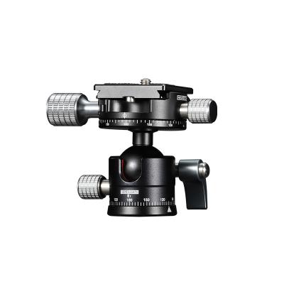 China Aluminum Alloy 360 Degree Rotating Panoramic Ball Camera Head Aluminum Alloy Mount Tripod Top Selling Head for sale