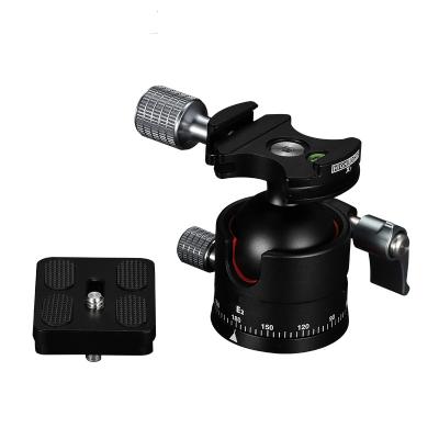 China Aluminum Alloy Portable Lightweight Tripod Head 360 Rotation Ball Premium Head for Camera and Smartphone for sale