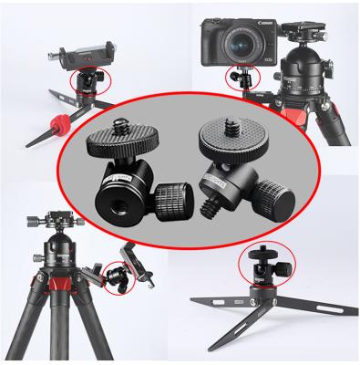 China Head 360 Mini Ball Head Aluminum Alloy Metal Tripod Ball Head 1/4