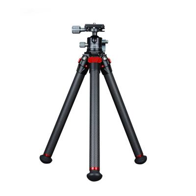 China Mini Travel Portable Tripod Stand Professional PORTABLE, High Quality Carbon Fiber Camera Tripod, Tripod Head for DSLR Camera for sale