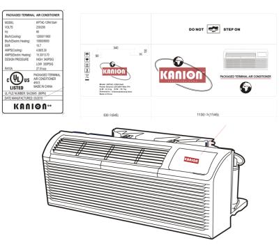 China 7000BTU PTAC Timer Heating and Cooling Devices Air Conditioner PTAC Units for sale