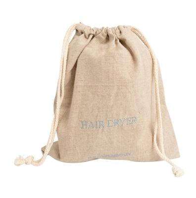 China Factory Direct Selling Cotton Dust Bag Recyclable Hair Dryer Use Fashionable Drawstring Cotton Packaging Bag for sale