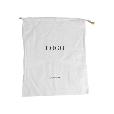 China Best Hot Design Portable Drawstring Bag White Logo Cotton Customized Bags On Sale Recyclable Durable Service For Hotel for sale