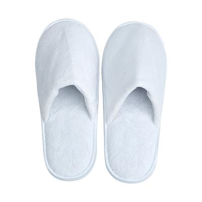 China Wholesale Cheap Price Anti-slip/Soft/Disposable Good Selling Customized Logo And Styles Sleepers Disposable White Indoor Hotel Slippers for sale