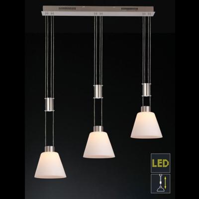 China Newest 3 Drops Pendant Light Adjustable Ceiling Pendant Chandelier Modern CE RoHs Size Hanging Light for sale