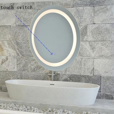 China O'Ming Lighting Modern Round Shape (Smd) Led 25w 3000k Stainless Steel 5mm Thickness Mirror Touch Dimmer Led Mirror Light for sale