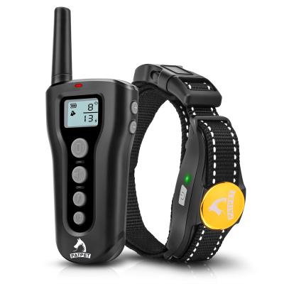 China Best Viable Factory Wholesale Dog Training Collar PATPET Dog Shock Collar Finger Clicker Long Distance Rechargeable Remote Collar for sale