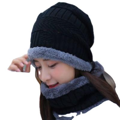 China Wool/viscose neck cover knitted hat women's winter thickened warm cover headwear hat ear outdoor recycling for sale