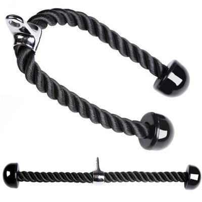 China Modern Gym Machine Double Handle Tricep Accessory Nylon Rope for sale