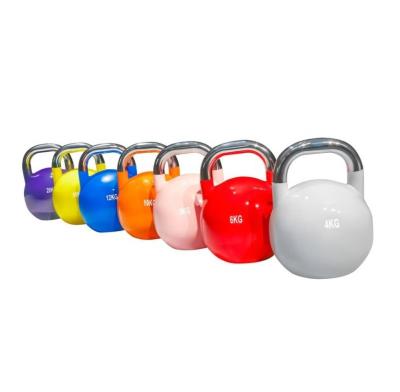 China High Quality Competition Easy-to-clean and Disinfectant Steel Kettlebell With Customized Logo for sale