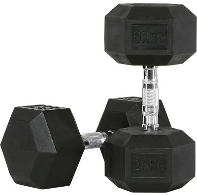 China Top Quality High Quality Widely Used Rubber Hex Dumbbells for sale