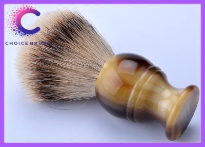 China Travel agencies soft shaving brush with horn handle deluxe gift box package for sale