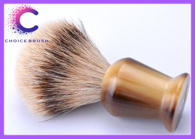 China Personal vintage shaving brush  , silvertip badger shave brush horn color for sale