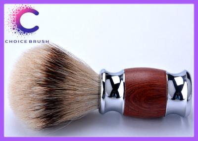 China Bruma rosewood silver tipped badger hair shaving brush With Custom Logo for sale