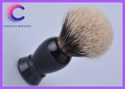 China Black color Handle  Pure badger two band shaving cream brush for male for sale