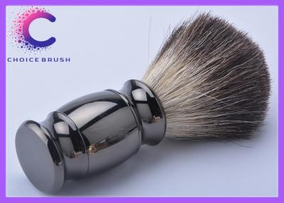 China Custom Shaving Brushes with tarnish / gun color handle personalized shaving brush for sale