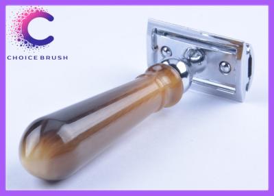 China Male Classical horn handle double edged safety razor for shaving for sale